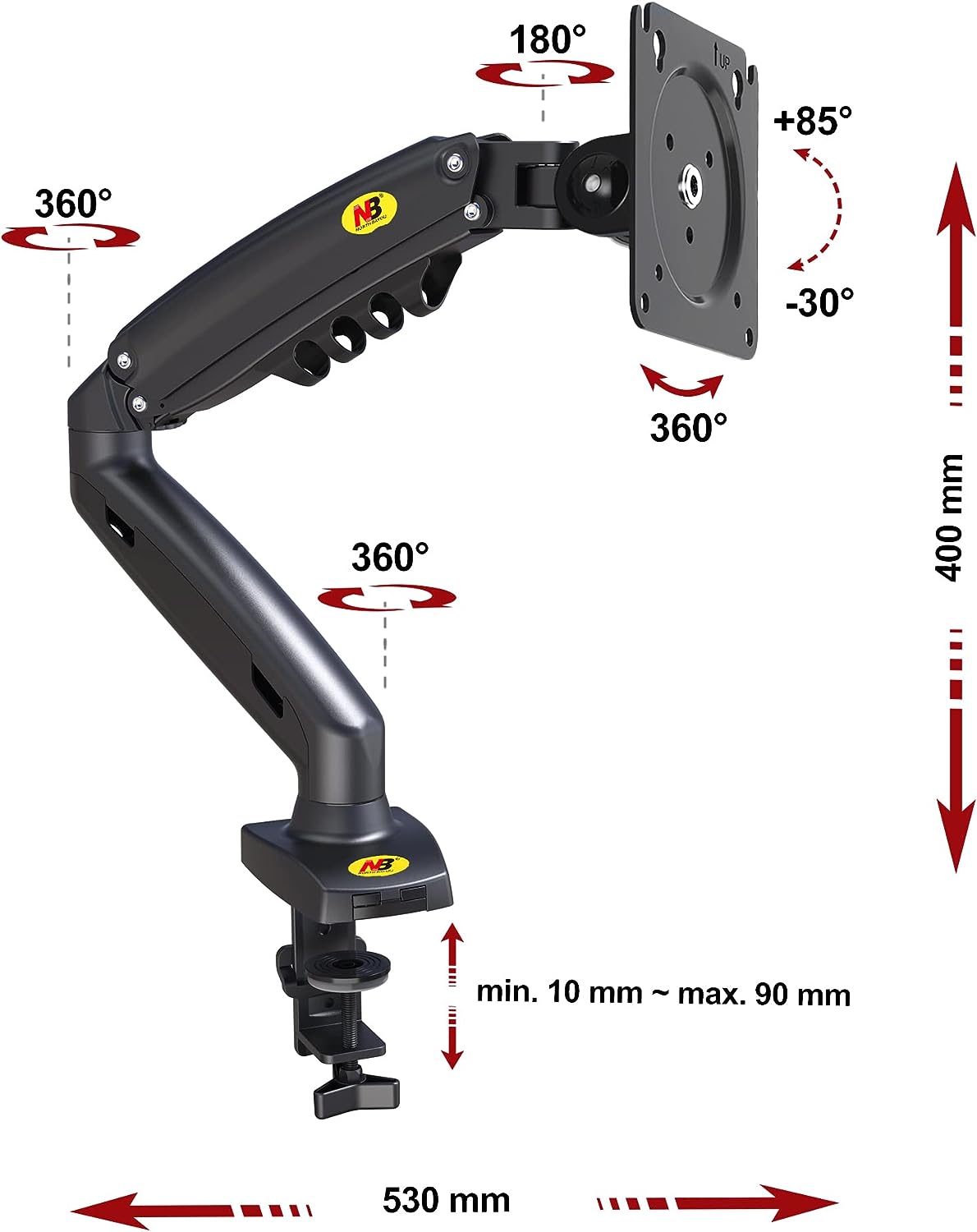 Soporte de pantalla con brazo articulado