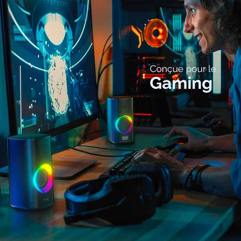 Enceintes de Bureau Bluetooth LED WEKOME