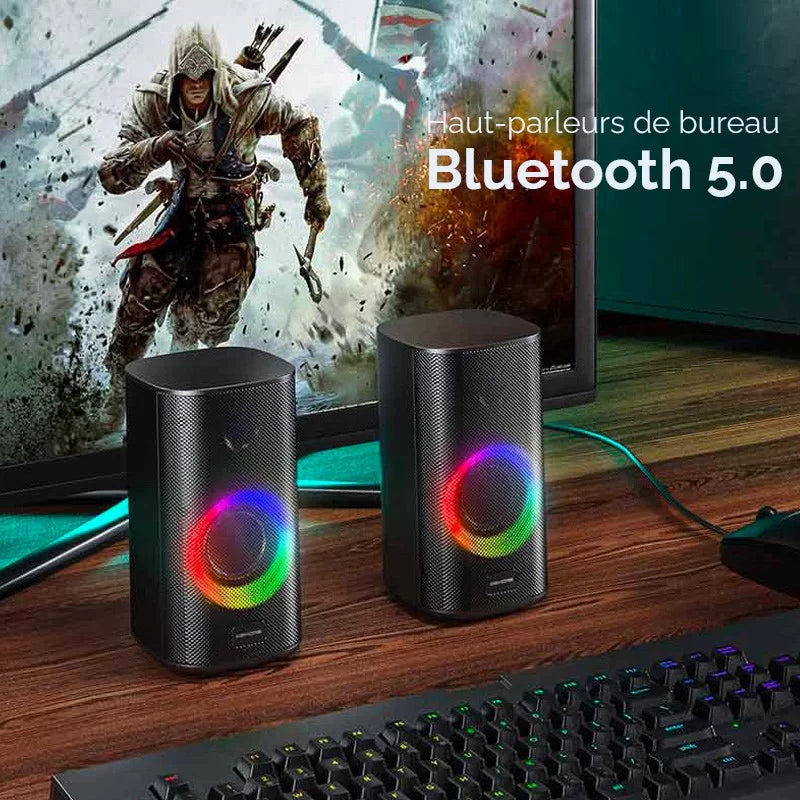 Enceintes de Bureau Bluetooth LED WEKOME