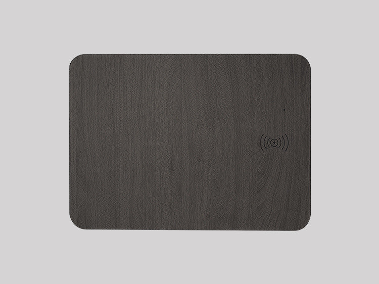 Tapis de souris en bois avec chargeur sans fil