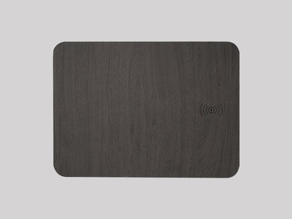 Tapis de souris en bois avec chargeur sans fil