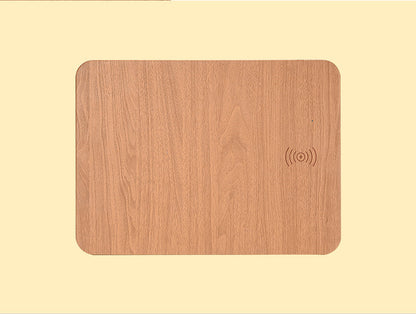 Tapis de souris en bois avec chargeur sans fil